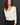 Model wearing white Ultra Soft Boatneck Basic Long Sleeve Top
