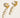Shelby 18K Gold Non-Tarnish Resort Moon and Shell Earring
