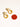 Anémone 18K Gold Non-Tarnish Pearl Drop Earrings with red accent