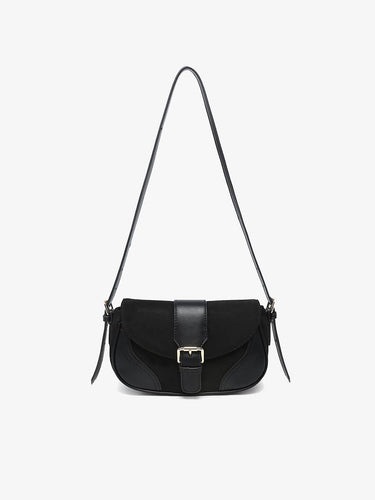 Duffy Contrast Suede Shoulder Bag