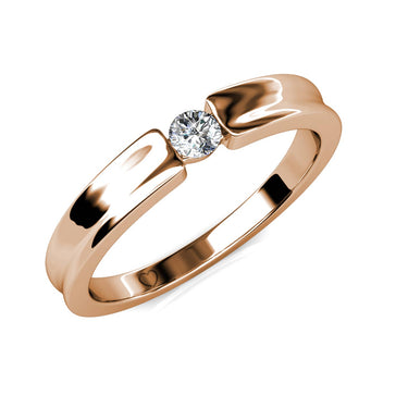 Simplicity Ring - Rose Gold and Crystal