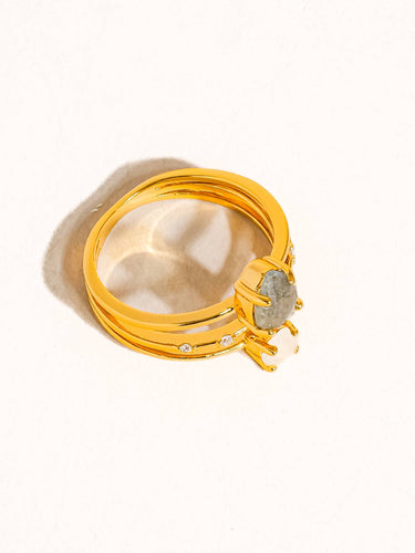 Sabine 18K Gold Multi Stone Statement Ring