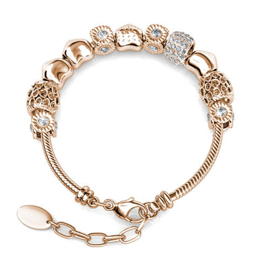Radiant Charm Bracelet - Rose Gold and Crystal