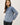 CHUNKY RIBBED STRIPE SWEATER TOP - S / Blue - Sweater Top