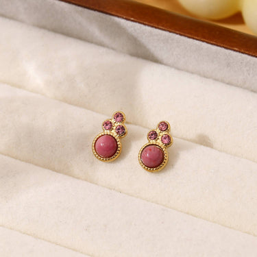 Pink Stud Earrings