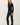 Ribbed Button Up Cardigan in black side view