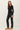 Ribbed Button Up Cardigan in black side view