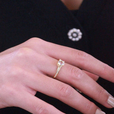 Elise Ring - Gold and Crystal