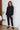 CUFFED PANTS & BOAT NECK COZY SWEATER SET (11087-35900) - Black / L - Sweatpants