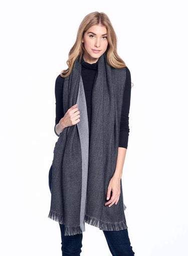 Alpaca Reversible Wrap - Obsidian