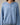 Close-up view of blue Round Rolled Hemline Detail Thin Sweater Cardigan