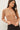 Pointelle 3/4 Sleeve Cardigan in peach front view
