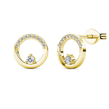 Clarine earrings - gold and crystal
