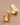 18K Gold Plated Waterproof Stainless Steel Hoop Earrings 7376 close-up showing the geometric shape