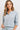 French Terry Snap Button Front Raw Edge Neck Short Sleeve To