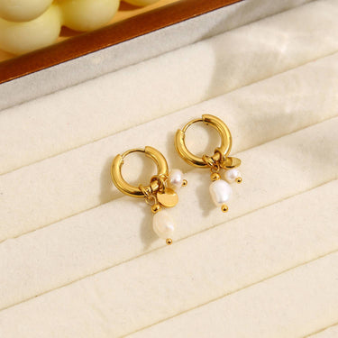 Mini Pearl Hoop Earrings