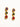 18K gold multi stone CZ drop earrings product detail