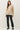 Wool Blend Ultra Soft Crewneck Classic Sweater in beige full length view