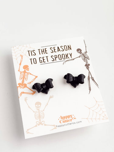 Halloween Studs – Bat Bow Stud Earrings 