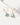 Bermuda triangle mini hoop earrings aquamarine front view
