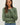 Model wearing purple [NEW COLOR] Ribbed Crewneck Cardigan in green