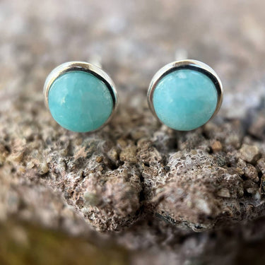 Amazonite Earrings Sterling Silver