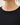 Close-up detail of black short sleeve top neckline and fabric
