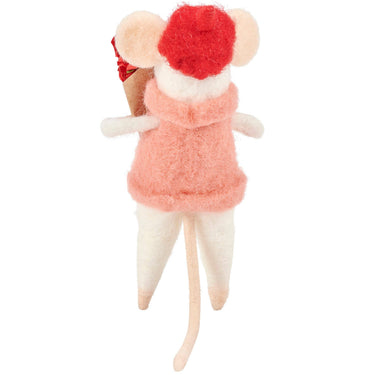 Red Roses Mouse Critter - Decor Animal