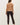 Pointelle 3/4 Sleeve Cardigan in tan back view