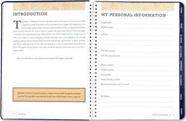 Peace of Mind Planner interior planning and reflection pages