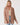 Fuzzy Plaid Long Sleeve Hooded Cardigan - M/L / Rust/Natural