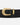 Annie Gold Buckle Skinny Leather Belt for Women - Black