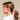 Recycled Fabric Hair Elastics in a blush color used in a ponytail hairstyle on a woman with long hair.
