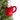 Hot Chocolate Felt Wool Christmas Ornament displayed on greenery