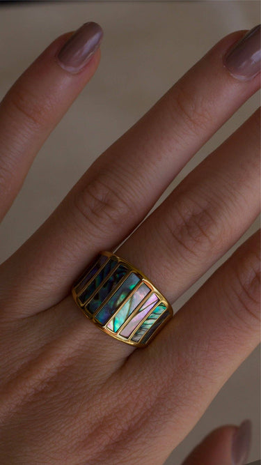 Stella - Abalone Shell Statement Ring