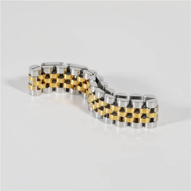 Yura - Woven Gold Silver Watch Chain Bracelet