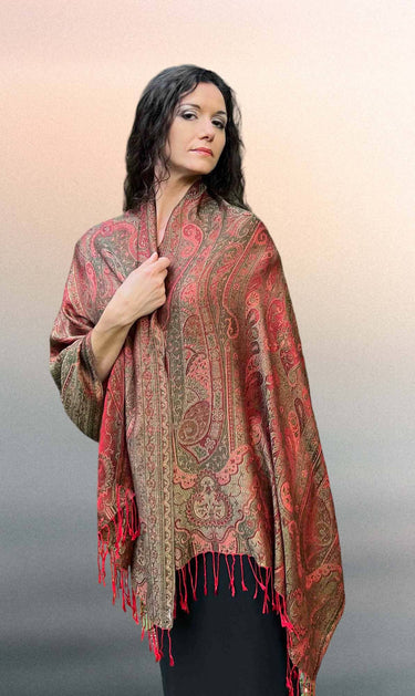 Red Jamawar Pashmina