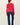 Back view of model wearing purple [NEW COLOR] Ribbed Crewneck Cardigan in red