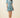 Striped Flattering V Slit Neck Bubble Sleeve Dress