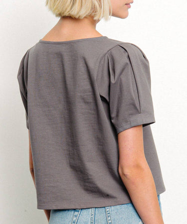 Heavy Cotton Puff Sleeve Top