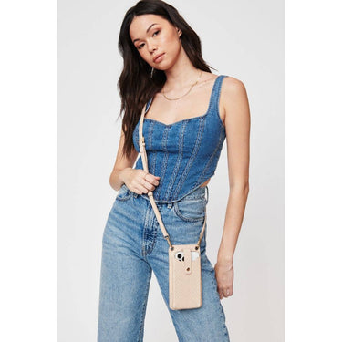 Claire Woven Cell Phone Crossbody