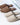 Simple Solid Color Soft Warm Plush Slippers white and brown
