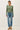 Full-length view of model wearing green Ultra Soft Basic Button Up Cardigan