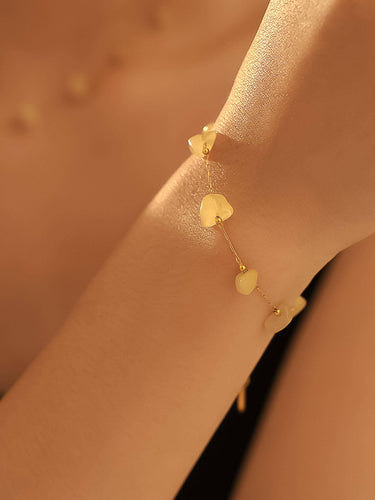 Pom 18K Gold Non-Tarnish Crushed Stone Bracelet