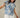 ROUND NECK RUFFLE PUFF SHORT SLEEVE LEAF PRINT TOP