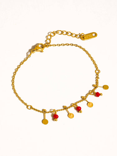 Icelyn 18K non-tarnish beaded heart bracelet