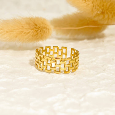 Multi Square Gold Ring