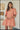 Dixie Split Neck Shift Dress Drift Floral on a model, featuring pink floral print and a split neckline.