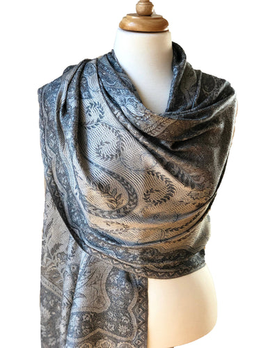 Gray Jamawar Pashmina