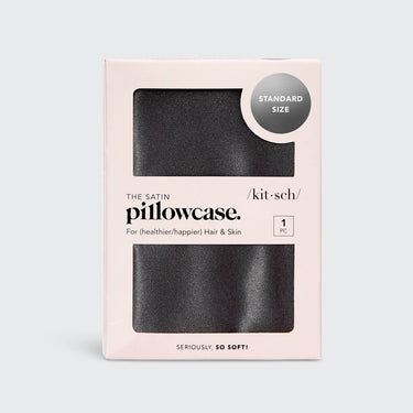 Charcoal satin pillowcase soft bedding